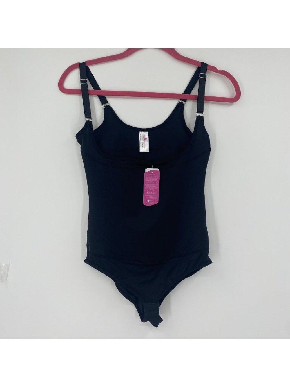 Ann Michell Size L Black Size Post-Surgery Open Bust Bodysuit Shapewear NEW